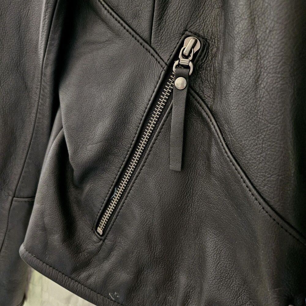 Harley-Davidson ARABELLE Leather Jacket Black Teal 97173-07VW Y2K Unworn Rare - Picture 7 of 15